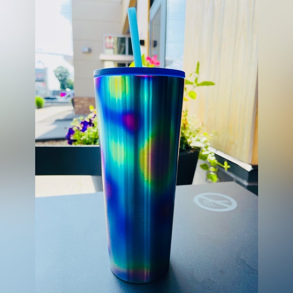Starbucks Oil Slick Stainless Steel Tumbler Rainbow Cold Cup 24oz Venti New 2023 - Picture 5 of 8
